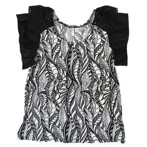 Cato Shirt Womens Size Medium Whimsigoth Dark Feminine Romantic Ruffle Lace Work